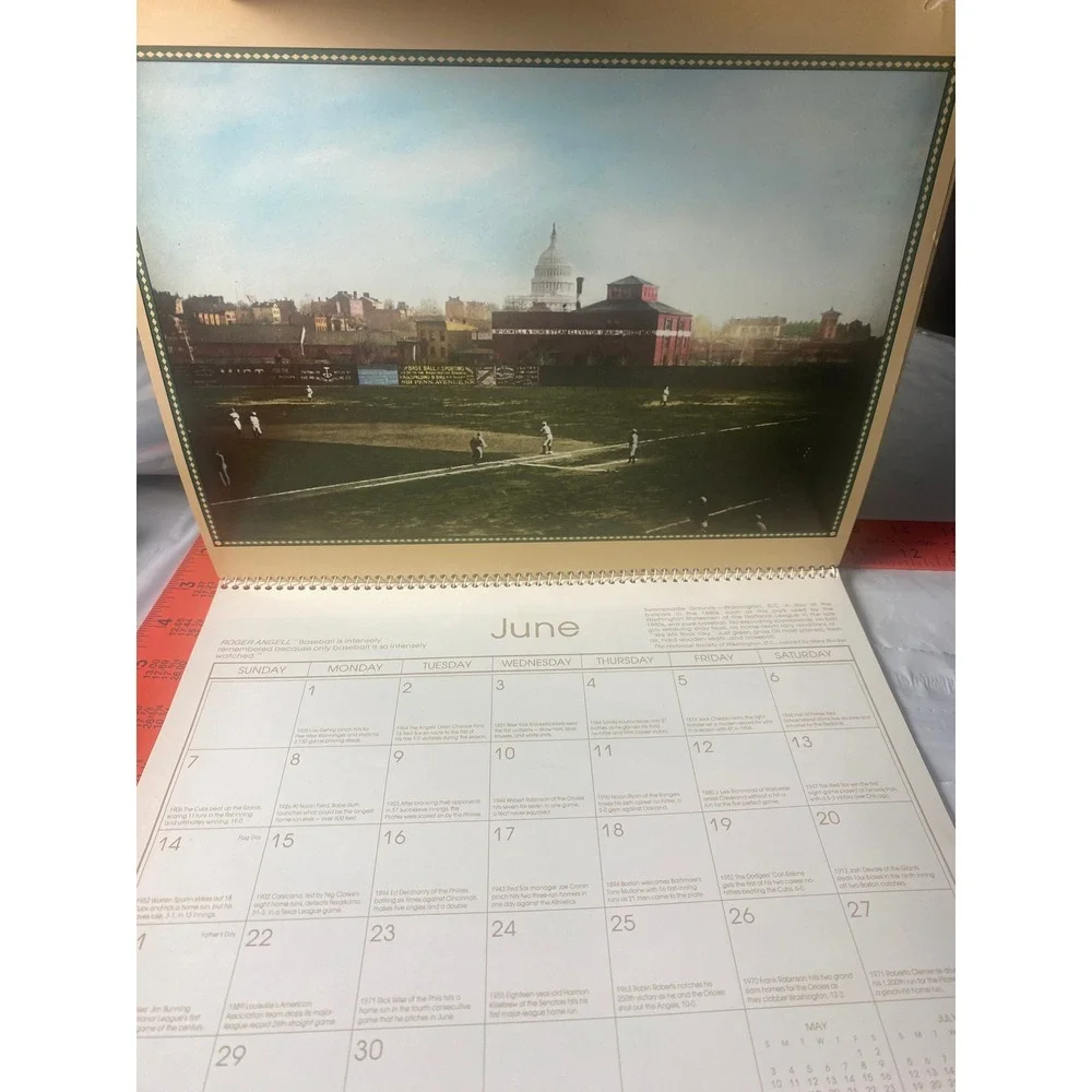 Vintage 1992 Gibson MLB Take Me Out To The Ball Park Classic Stadiums Calendar